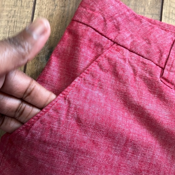 BCG Women's Red Casual Shorts 100% Cotton Pockets Size 12 Vacay Travel Cruise - Picture 4 of 9